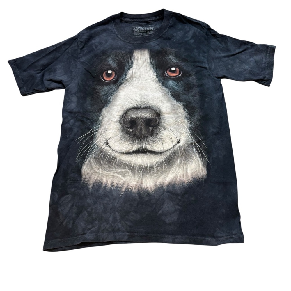 Kids The Mountain Brand Border Collie Classic Cotton T-Shirt Size Large